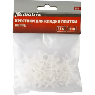 Крестики, 2,0 мм, для кладки плитки, 100 шт Matrix 88086