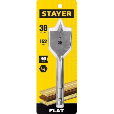 STAYER FLAT 38x152мм, сверло по дереву перовое 2950-38_z01