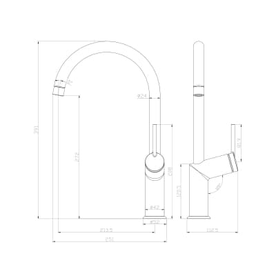 Смеситель Lemark Minima (LM3805C) для кухни