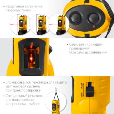 STAYER SLL-1 нивелир лазерный, 10м, точн. +/-0,5 мм/м,  штатив, сумка 34960-1