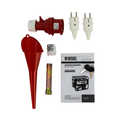 Генератор бензиновый PS 80 E-3, 6.6 кВт, 400 В, 25 л, электростартер Denzel 946954