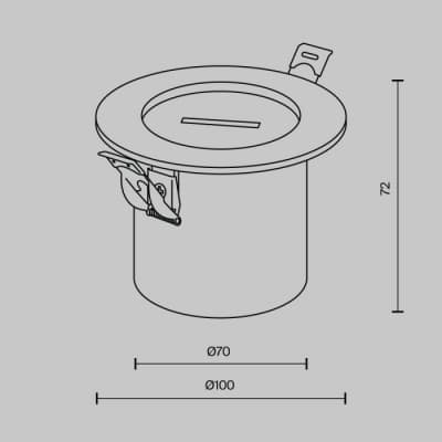 Потолочная чаша встраиваемая с коннектором питания Maytoni Accessories for system Parity TRA130RSC-2B