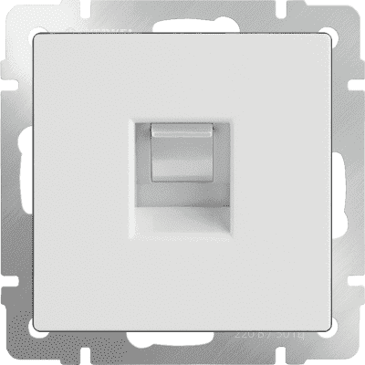 Розетка телефонная RJ-11 Werkel WL01-RJ-11 белая 4690389045646