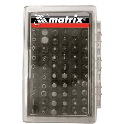Набор бит с магнитным держателем, CrV, 61 шт. Matrix 11387