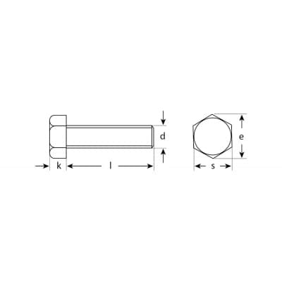 Болт ЗУБР M20 x 160 мм, 5 кг, оцинкованный, ГОСТ 7798-70 303080-20-160