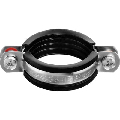 Хомут трубный ЗУБР 1 1/2", с гайкой, оцинкованный, 8 шт., 37850-47-52