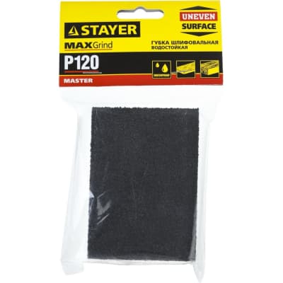 Губка шлифовальная STAYER 100х68х26мм, Р120, четырехсторонняя 3560-1_z01