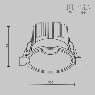 Точечный светильник Maytoni Round DL058-7W3K-B