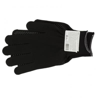 Перчатки Нейлон, ПВХ точка, 13 класс, черные, XL Россия 67848