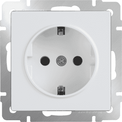 Розетка с заземлением Werkel WL01-10-01 белая 4690389126239