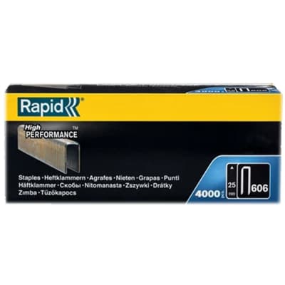 Скобы узкие RAPID супертвердые, закаленные, тип 55 (C / 14 / 606), 25 мм, 4000 шт., 11737302