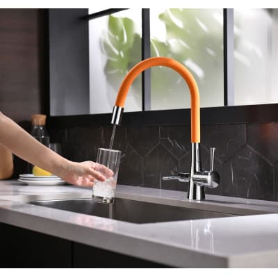 Смеситель Lemark Comfort (LM3075C-Orange) для кухни  с подключением к фильтру с питьевой водой