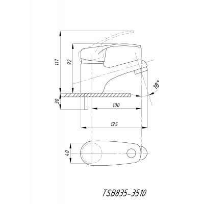 Смеситель для раковины TSARSBERG TSB-835-3510 тип См-УмОЦБА