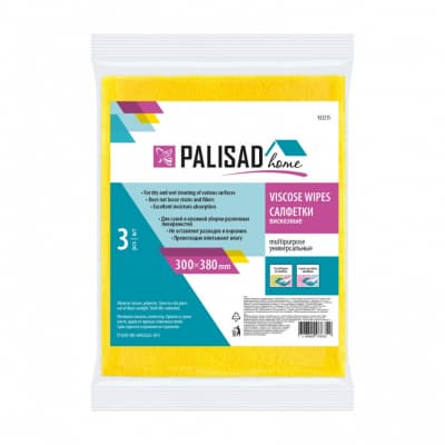 Салфетки вискозные универсальные 300 x 380 мм, 3 шт, Home Palisad 923215
