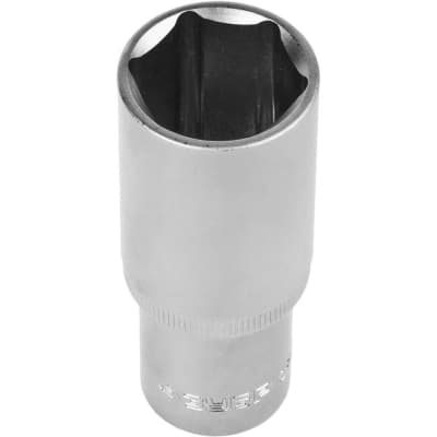 Торцовая головка ЗУБР 1/2", 22 мм, Cr-V сталь, хромированная 27726-22