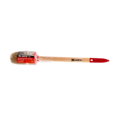 Кисть круглая, Профи №6 (30 мм), натуральная щетина, деревянная ручка MTX 82044