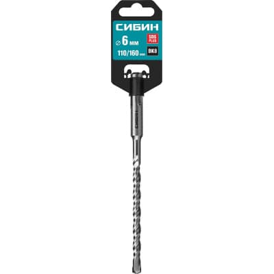 СИБИН Бур SDS-plus 6 х 160 мм 29312-160-06