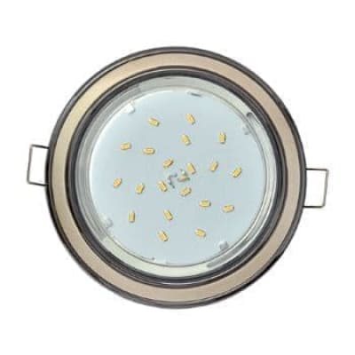 Встраиваемый светильник Ecola GX53 H4 9022 черный хром - жемчуг - черный хром FO53H4ECB
