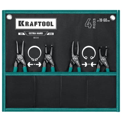 KRAFTOOL набор съемников стопорных колец 4 шт, 180 мм 22812-H4