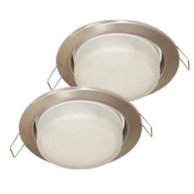 Встраиваемый светильник Ecola GX53 H4 2 pack сатин-хром FS53P2ECB