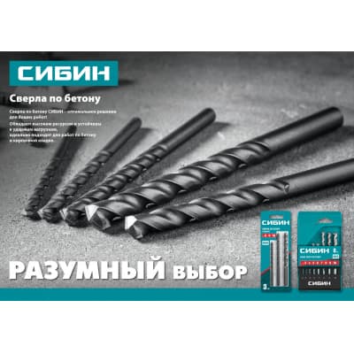 СИБИН 10 x 200 мм сверло по бетону 29112-200-10