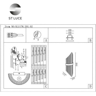 Бра ST Luce Arezzo SL1178.201.02