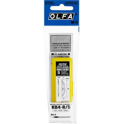 Лезвия закругленные для ножа OLFA 6 мм OL-KB4-R/5