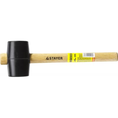 Киянка резиновая черная с деревянной ручкой STAYER 225 г 20505-40