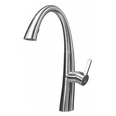 Смеситель для кухни ПСМ-ПРОФСАН PSM-300-9 STEEL с выдвижной лейкой тип См-МОЦБИвА