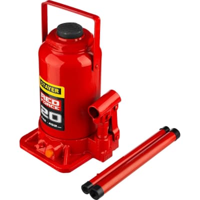 Домкрат бутылочный гидравлический RED FORCE STAYER 20т, 242-452 мм 43160-20_z01