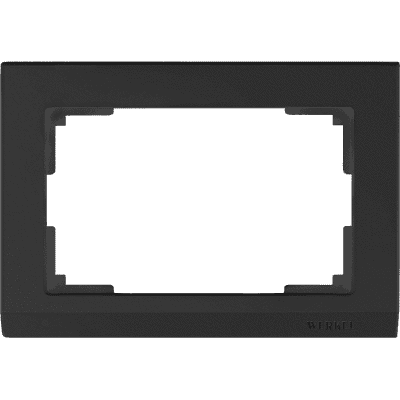 Рамка для двойной розетки Werkel Stark WL04-Frame-01-DBL-black черный 4690389117213