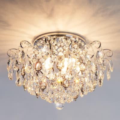 Люстра хрустальная Eurosvet Crystal 10081/6 хром/прозрачный хрусталь Strotskis
