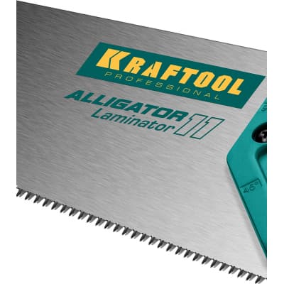 Ножовка для точного реза "Alligator Fine 11", 550 мм, 11 TPI 3D зуб, KRAFTOOL 15203-55