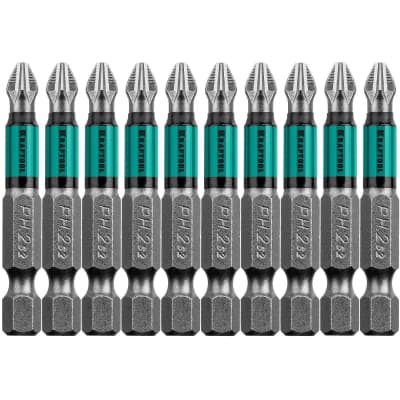 Набор бит KRAFTOOL PH2, 50 мм, 10 шт., Cr-Mo сталь 26122-2-50-10