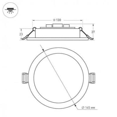 Встраиваемый светильник Arlight DL-BL145 12W 3000K IP40 021438