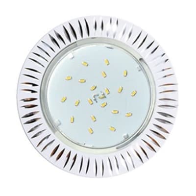 Ecola GX53 H4 DL5383 светильник встраив. без рефл. Рифленые реснички Белый/Алюм 20x110 (к+) FW5383ECB