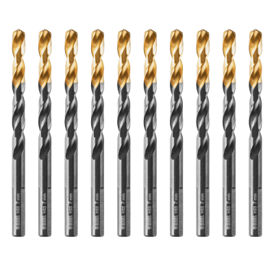 Сверло по металлу, 7 мм, HSS-Tin, Golden Tip, 10 шт. Denzel 717217
