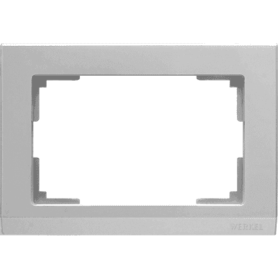 Рамка для двойной розетки Werkel Stark WL04-Frame-01-DBL серебряный 4690389117206