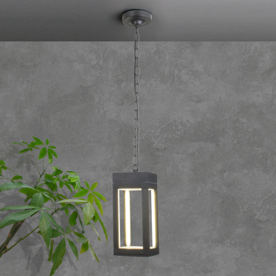 Уличный светильник подвесной Elektrostandard Frame 1528 TECHNO LED серый