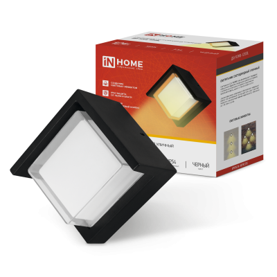 Светильник уличный светодиодный IN HOME ДБУ ROMB-1230BL 12Вт 3000К IP54 черный 4690612051987