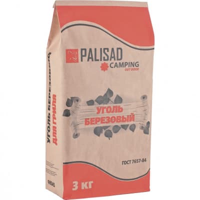 Уголь березовый, 3 кг Россия Camping Palisad 69545