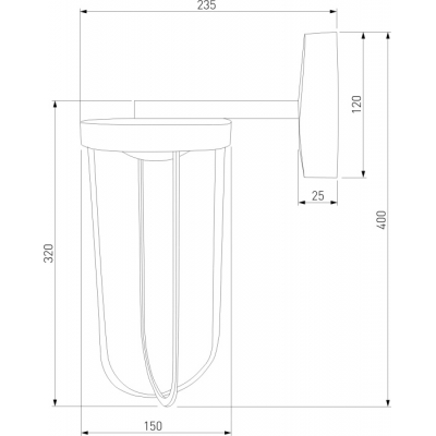 Настенный светильник уличный Elektrostandard Ritz 35183/D черный