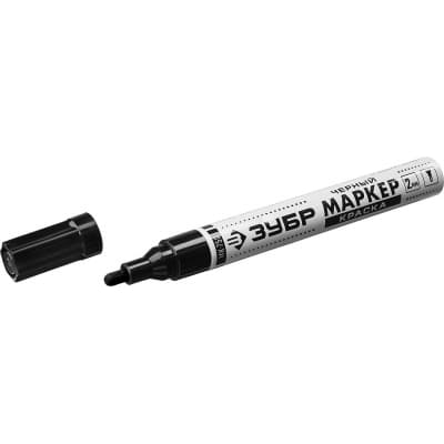 ЗУБР МК-750 черный, 2-4 мм маркер-краска, круглый наконечник 06325-2