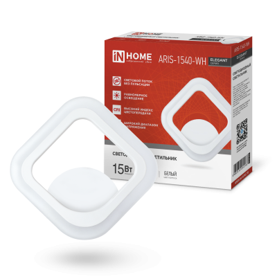 Светильник светодиодный IN HOME ELEGANT ARIS-1540-WH 15Вт 230В 4000К 1200Лм белый 4690612054186
