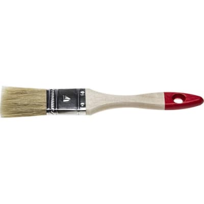 Кисть плоская STAYER 25 мм, 1", светлая натуральная щетина, деревянная ручка 0101-025