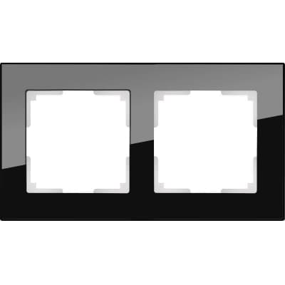 Рамка на 2 поста Werkel Favorit WL01-Frame-02 черный 4690389063404