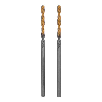 Сверло спиральное по металлу 2 x 49 мм, Р6М5, Golden Tip , 2шт. Denzel 718223
