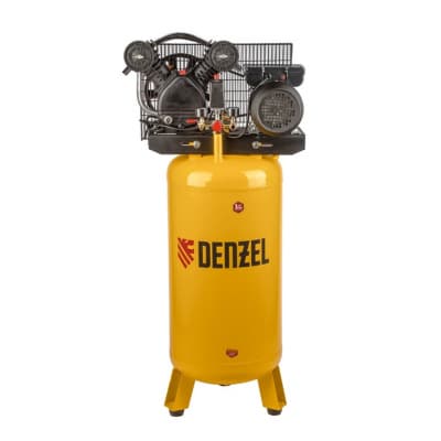 Компрессор DRV2200/100V, масляный ременный, с вертикальным ресивером, 10 бар, производительность 440 л/м, мощность 2,2 кВт Denzel 58099