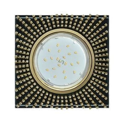 Встраиваемый светильник Ecola GX53 H4 5352 Glass золото/черный/прозрачный FP53SGECB