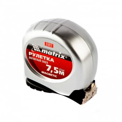 Рулетка Magnetic, 7,5 м х 25 мм, магнитный зацеп Matrix 31012